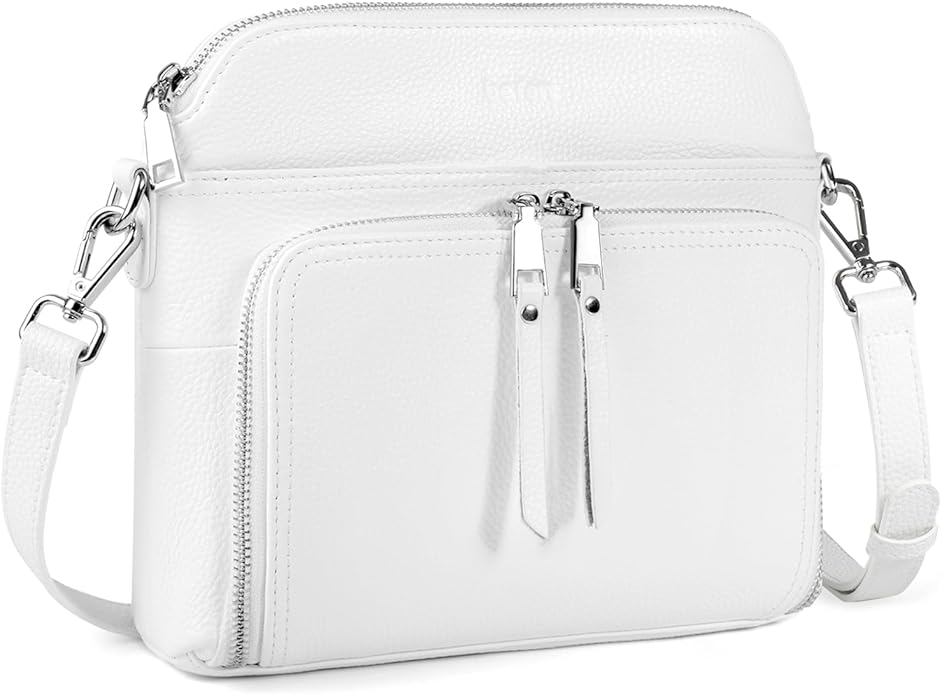 befen Genuine Leather Crossbody Purses for Women, Women's Small Crossbody Shoulder Bag with Built in RFID Wallet