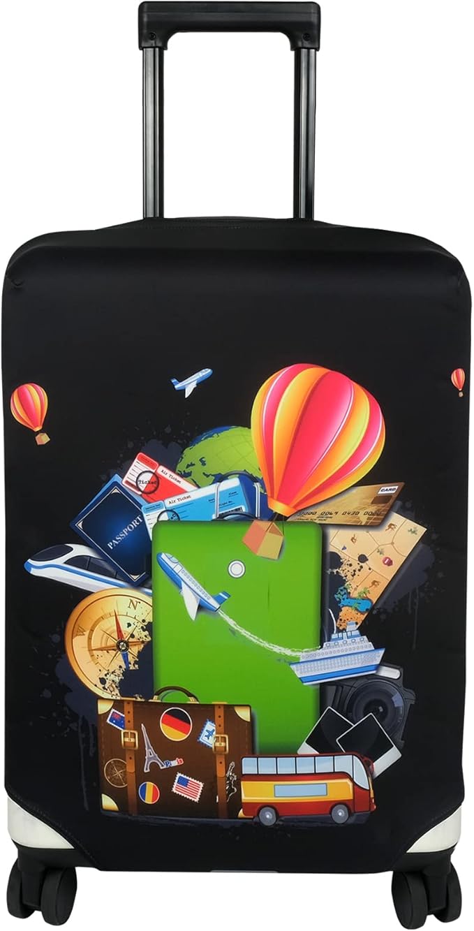 Explore Land Luggage Cover Suitcase Protector Fits 23-26 Inch Case (Travel, M)