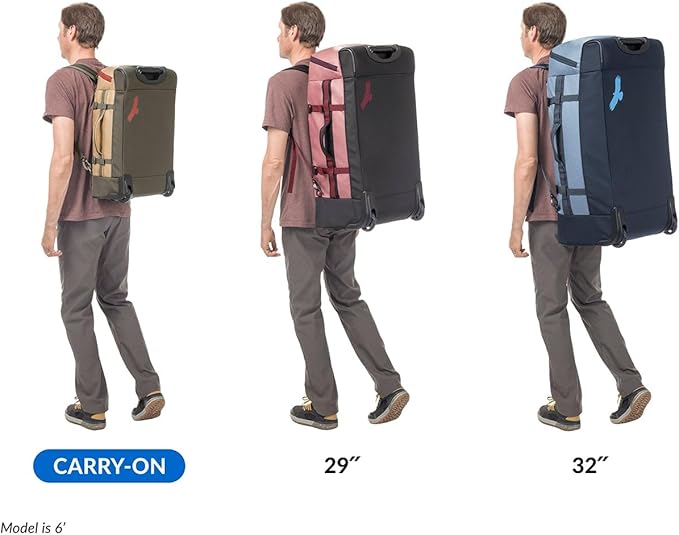 Eagle Creek Cargo Hauler XT Wheeled Duffel - Wheeled Backpack Duffel - Deployable Backpack Straps - Lockable U-Lid & Easy Access Compartment - Glacier Blue