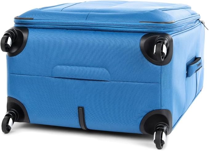 Travelpro Maxlite 5 Softside Expandable Checked Luggage with 4 Spinner Wheels, Lightweight Suitcase, Men and Women, Azure Blue, Checked Large 29-Inch