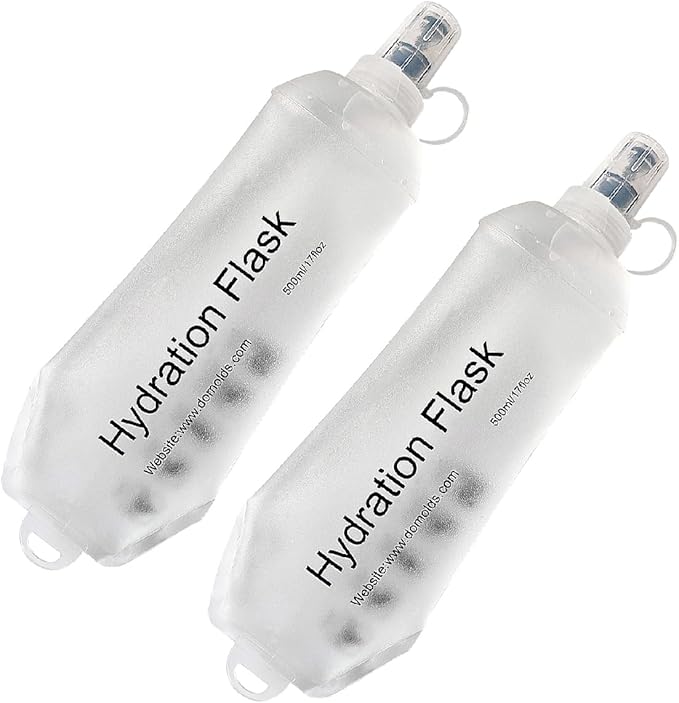 AXEN Soft Flask TPU Foldable Running Hydration Flask, Soft Collapsible Water Bottle for Hydration Pack Cycling Marathon Running Hiking
