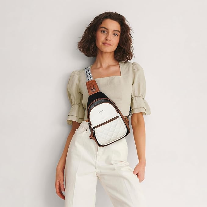 Sling Bag For Women Fanny Pack Crossbody Travel Shoulder Belt Bags Tote Backpack Purse Faux Leather