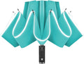 Lejorain Travel Folding Inverted Umbrella - Reverse LED Umbrellas Automatic Open and Close - Reflective Collapsible Reversible Umbrella