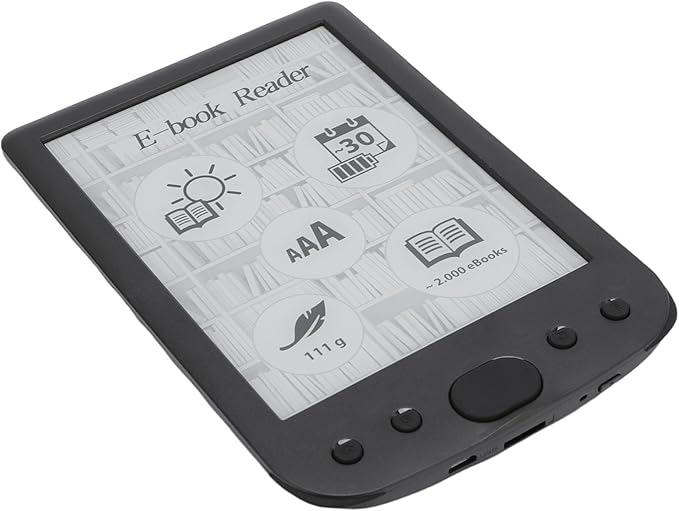 Yoidesu 6 Inch E Reader Digital Reader Electronic Book Reader with 800x600 High Resolution Screen Multifunctional Navigation Buttons for PDF EPUB TXT DOC FB2 MOBI (16GB)