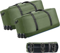 Finnhomy 120L Foldable Rolling Duffel Bag with 3 Wheels, Light Weight Travel Duffel bag with Large Loading Capacity, 32 inch Rolling Duffel bag with Shoulder Strap for Travel Camping Sports