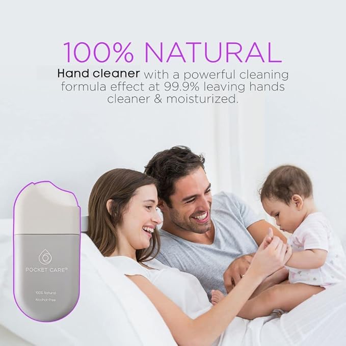 POCKET CARE | 2 Pack Verbena Scented Hand sanitizer Spray 15 ml - Spray for Hands | Organic Moisturizing Spray | Travel Size - Travel Accessories | 100% natural (Lemon Verbena)