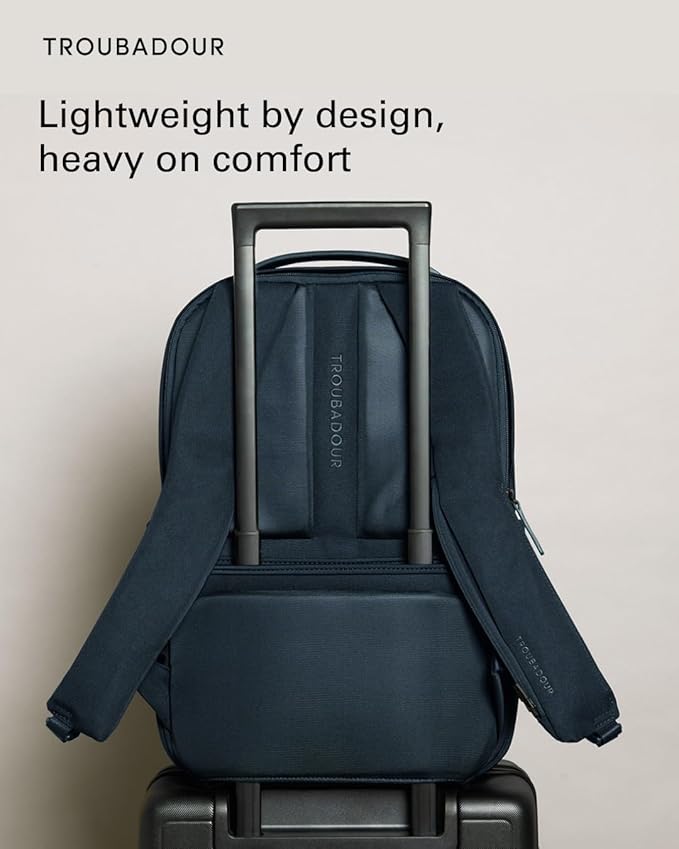 Troubadour Apex Backpack 3.0-25L Premium Laptop Backpack - Ergonomic & Water Resistant - Designed for Work and Travel - Navy