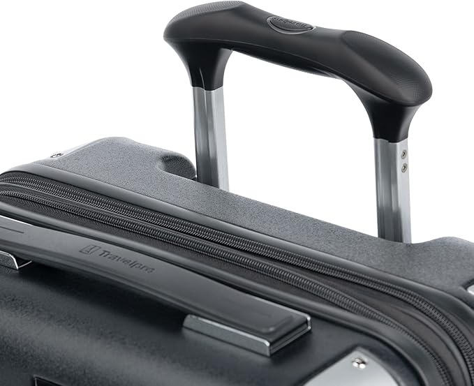 Travelpro Platinum Elite Hardside Expandable Carry on Luggage, 8 Wheel Spinner, TSA Lock, Hard Shell Polycarbonate Suitcase, Shadow Black, Compact Carry on 20-Inch