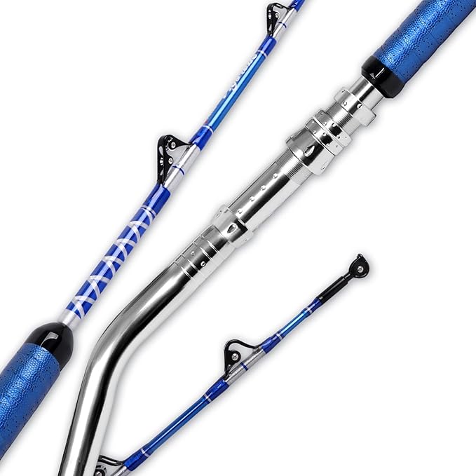 Fiblink Bent Butt Fishing Rod 2-Piece Saltwater Offshore Trolling Rod