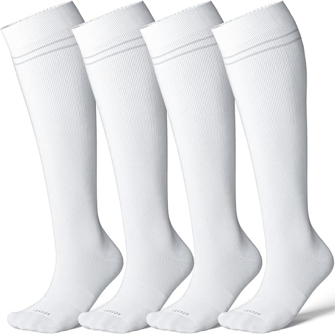 LEVSOX Compression Socks for Pregnant Women 20-30 mmHg Knee High Cute Funny Mens Supports Socks for Nurses, Medical, Travel