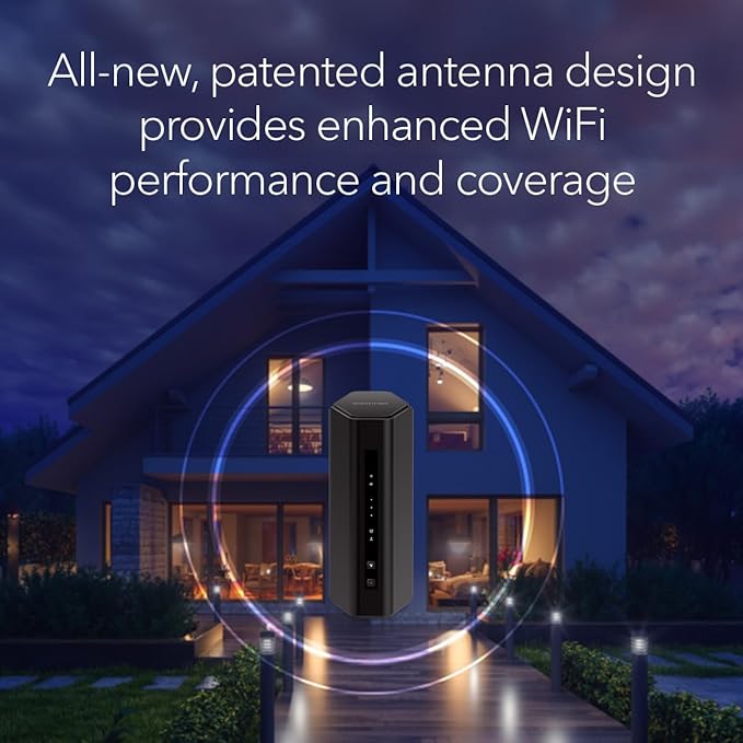 NETGEAR Nighthawk Dual-Band WiFi 7 Router (RS150) - Security Features, BE5000 Wireless Speed (up to 5.0 Gbps) - Covers up to 2,250 sq. ft., 80 Devices - 2.5 Gig Internet Port