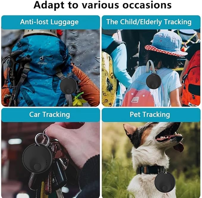 Air Tracker Tags-2Pack Smart Bluetooth Tracker,Smart Tag Item Finders with Find My(iOS Only) App,Smart Tag Locator Tracking Device,Keys Finder and Item Locator,for Luggage,Satchel,Backpack,Pets