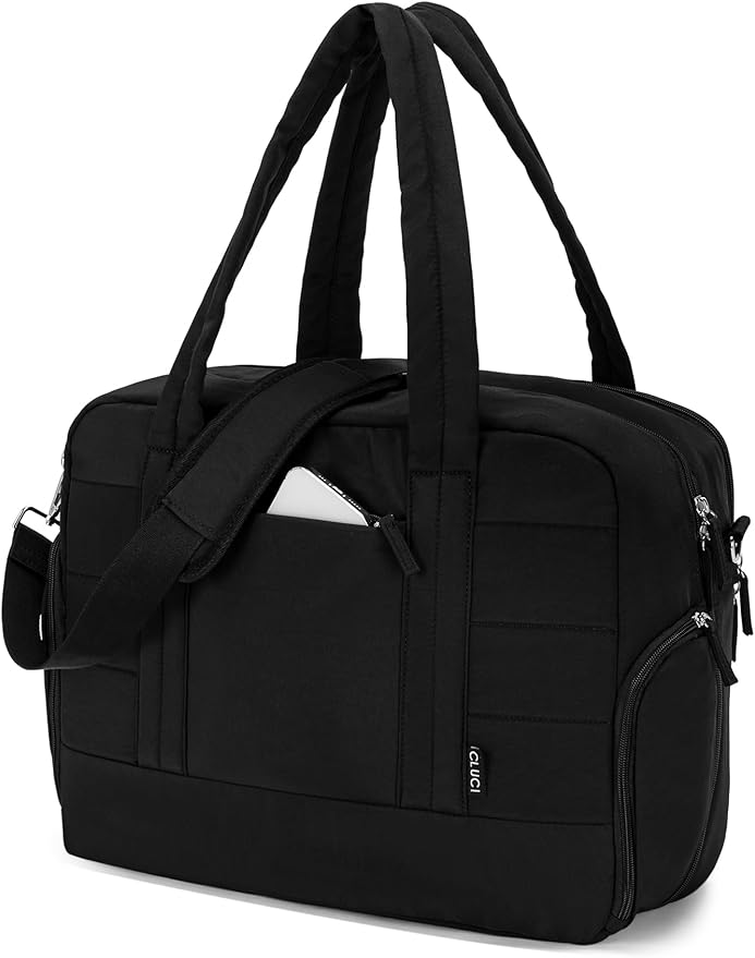 CLUCI Duffle Bag for Business Travel, Weekender Puffer Carry On With Shoe Compartment, Overnight Women's Bag With Laptop Storage
