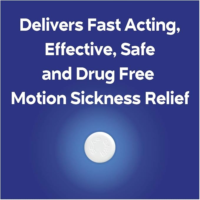 Sea-Band Anti-Nausea Acupressure Wristband for Motion & Morning Sickness, 1 Pair, Gray