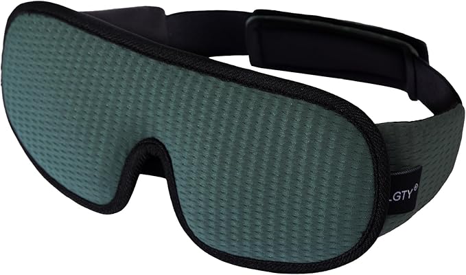 Sleep Mask for Men and Women 3D Contoured Eye Mask Patented Adjustable Light Blocking Night Mask for Sleeping (Green)
