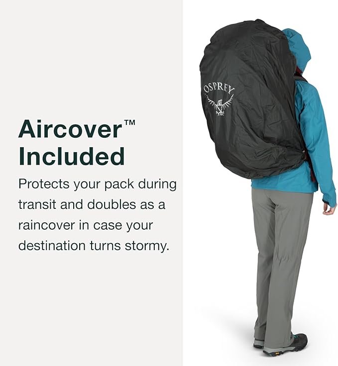 Osprey Fairview Trek 70L Women's Travel Backpack, Night Jungle Blue