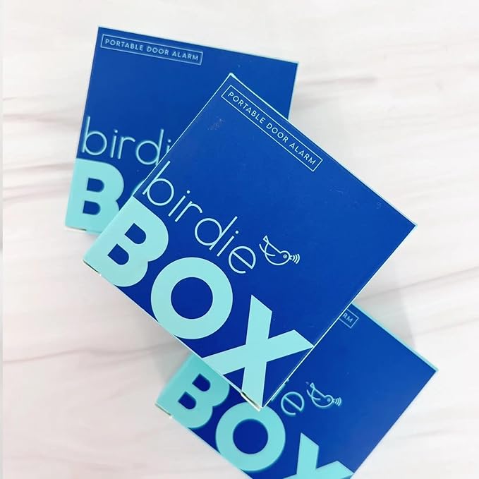She's Birdie - The Original Personal Safety Door Alarm for Travel, at Home, or Window Security - Portable, Loud Siren, Flashing Light Alert + Built in Flashlight, Rechargeable, Rental Safe (Aqua)