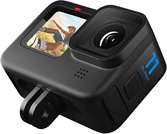 GoPro HERO11 (Hero 11) Black - Waterproof Action Camera with 5.3K Video, 27MP Photos, 1/1.9" Sensor, Live Streaming, Webcam, Stabilization + 64GB Card, 50 Piece Accessory Kit and 2 Extra Batteries