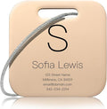 Customized Stainless Steel Luggage Tags: Personalize Your Suitcases, Backpacks, and Bags with Your Text (Rose Gold)