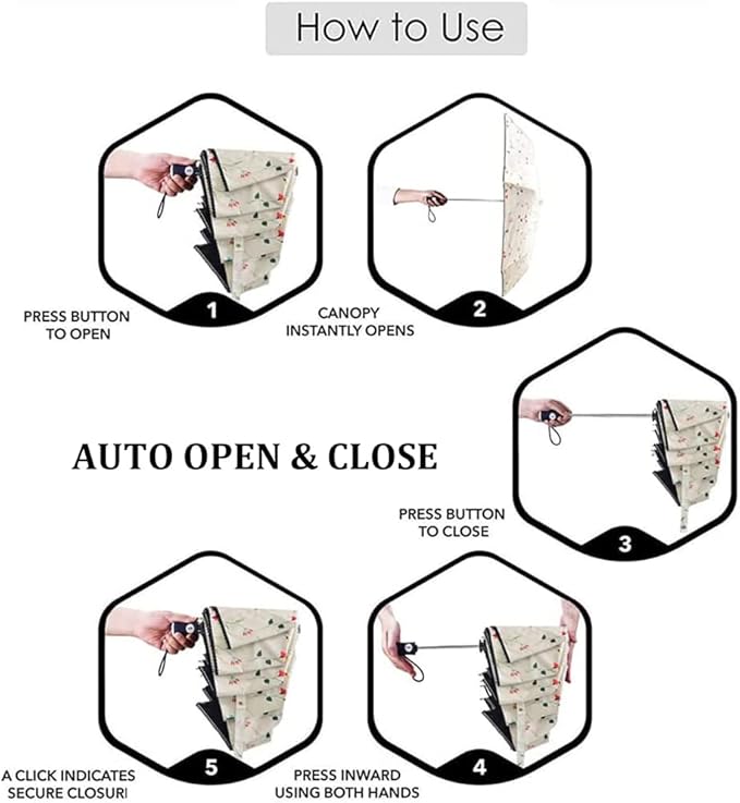 Cuby UV Sun Umbrella Compact Folding Umbrella lightweight Portable Manual Travel Umbrella for Rainproof & 99% UV Protection with Black Anti-UV Coating