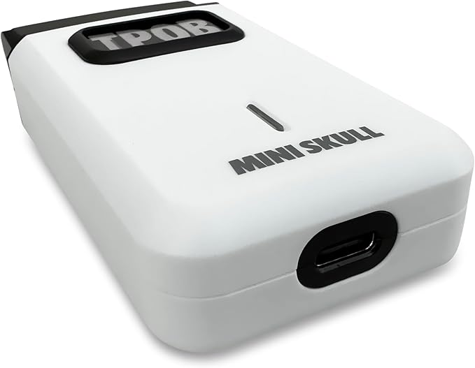 TPOB Mini Skull Single Shaver Compact Design That can fit in Your Pocket with a Turbo Charged Motor, Perfect for Both Professional and at-Home use (White)