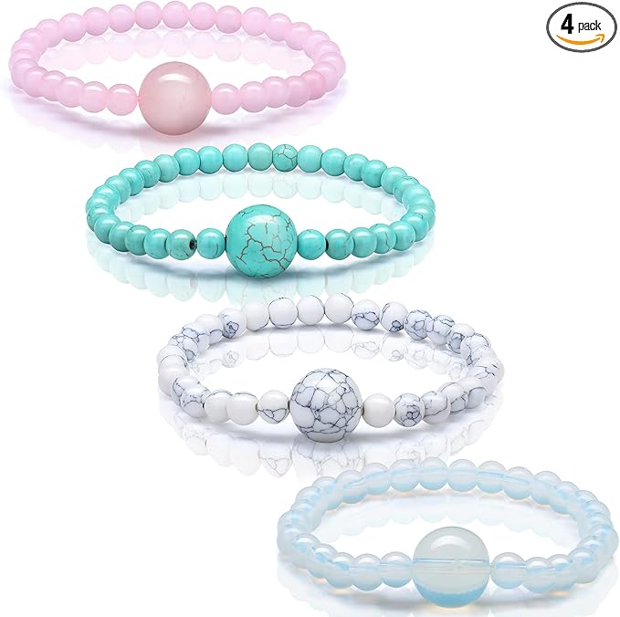 Jadive 4 Pieces Anti Nausea Wristband Seasickness Motion Sickness Bracelets Wristband Adjustable Motion Nausea Bands for Motion Sickness, Morning Sickness, Car Sickness, Travel Sickness