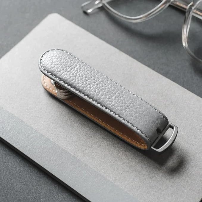 Jibbon Italian Premium Leather Key Organizer - Stylish Key Holder with Marine Grade 316 Stainless Steel, Compact EDC Keychain