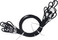 10 pcs 20 inch (50cm) 3mm Thickness Stainless Steel Wire Cable with Loops Vinyl Cover Coated Short Rope Lanyard Lock Safety Tether Chains, Black