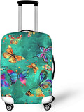 Butterflies Print Baggage Covers for 26-29 Inch Anti Scratch Luggage Protector for Women Girls Boys Non Slip Spandex Suitcase Cover Colorful Luggage Cover