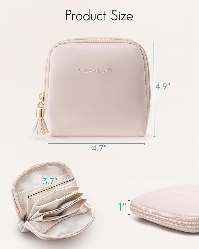 Vlando Small Travel Jewelry Organizer,Jewelry Pouch Bags,Velvet Jewelry Storage Bag for Bracelet Rings Earring,Portable Jewelry Travel Case for Traveler-Apricot Pink