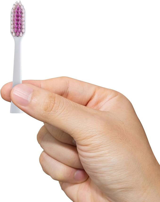 GUM Sonic Powered Toothbrush Refills, Tapered Bristles Clean Below The Gumline, White 2ct. (Pack of 2)