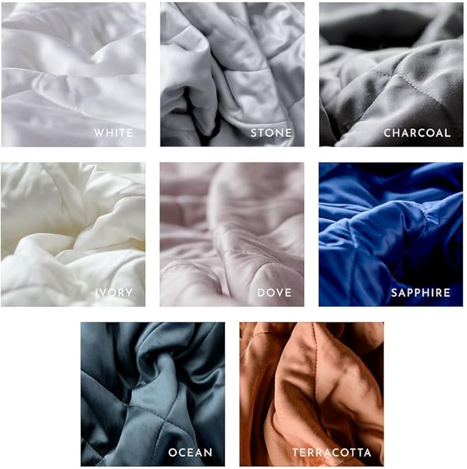 LUXOME Lightweight Blanket | 100% Rayon (Viscose) from Bamboo Fabric & Fill | Full/Queen - 86"x92" | Super Soft | Thermal-Regulating | Ocean