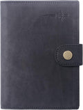 Genuine Leather Passport Case, RFID Passport Cover with Credit Card Holder for Women and Men Family ID Travel