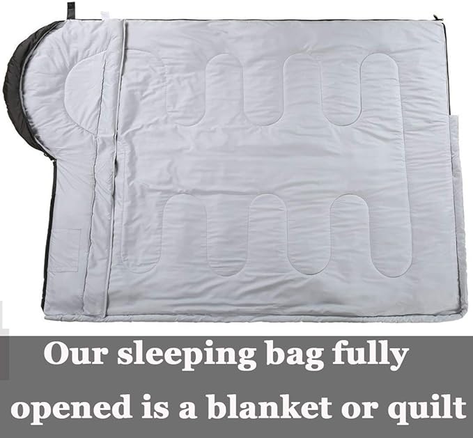 3-4 Season Portable Waterproof Envelope Sleeping Bag for Adults & Kids - For Traveling, Camping, Hiking
