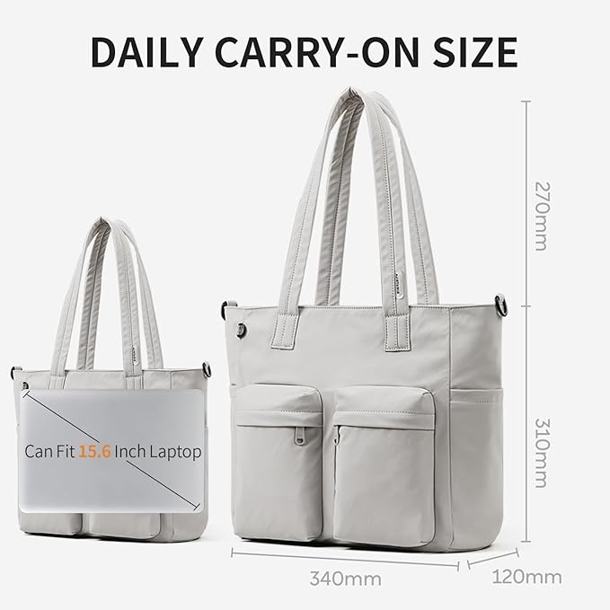 aji Tote Bag for women work, Water-Resistant Tote Bag with Multi Pockets,for Work/Travel/College/Daily
