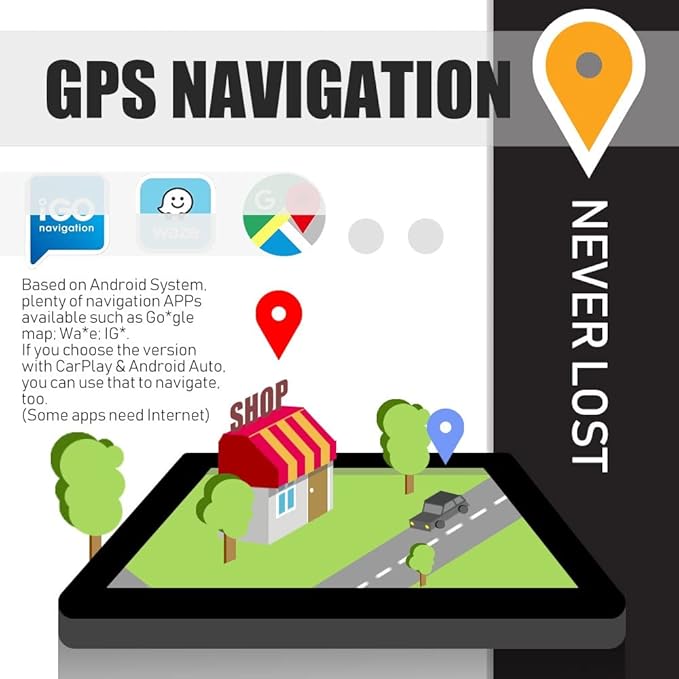 Kunfine Car Android Navigation Stereo GPS Radio Reverse Camera Display 9" IPS Touchscreen Headunit Tablet Pad Media Player for Subaru Forester 2007-2013, if Applicable Quad Core 2G+32G