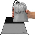 Frelaxy Pocket Picnic Blanket, Waterproof Sandproof Beach Mat, Compact Camping Tarp for Festivals, Hiking, Travel, Outdoor Recreation (Grey, 57'' x 71'')