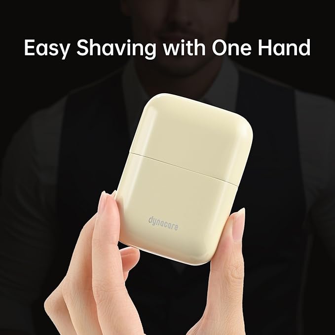 Mini Steel Electric Foil Shavers for Men: Upgraded Mini Electric Razor– Portable Travel Shaver with IPX7 Waterproof, Ultra-Long BatteryLife, and Triple Blade Technology Mini Razor (Arctic White)