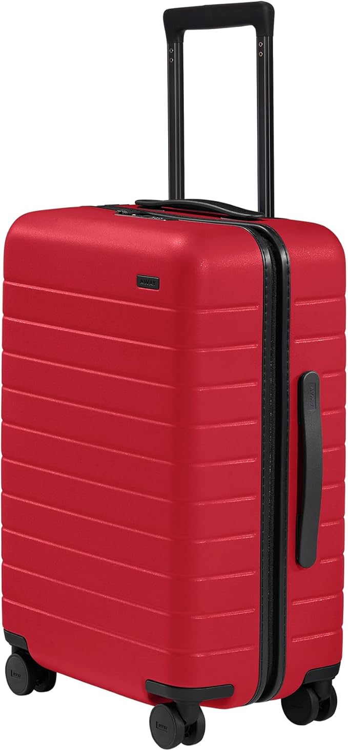 Away Bigger Carry-On Luggage, Lightweight Hardside Large Suitcase with Spinner Wheels, TSA Lock, Airline Approved, Cherry Red