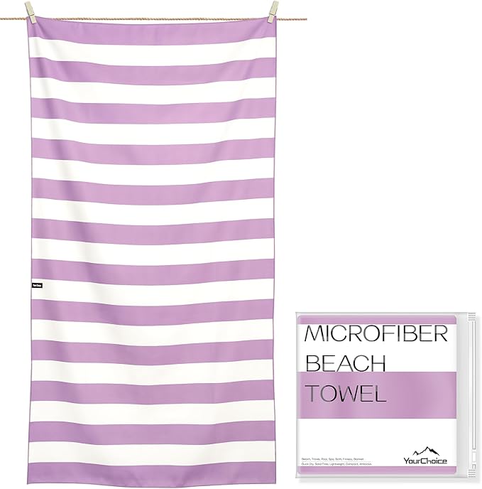 Your Choice Microfiber Quick Dry Sand-Free Beach Towel for Adults & Kids (67x35 Inch, 60x30 Inch) - Oversized, Compact, Lightweight, Absorben