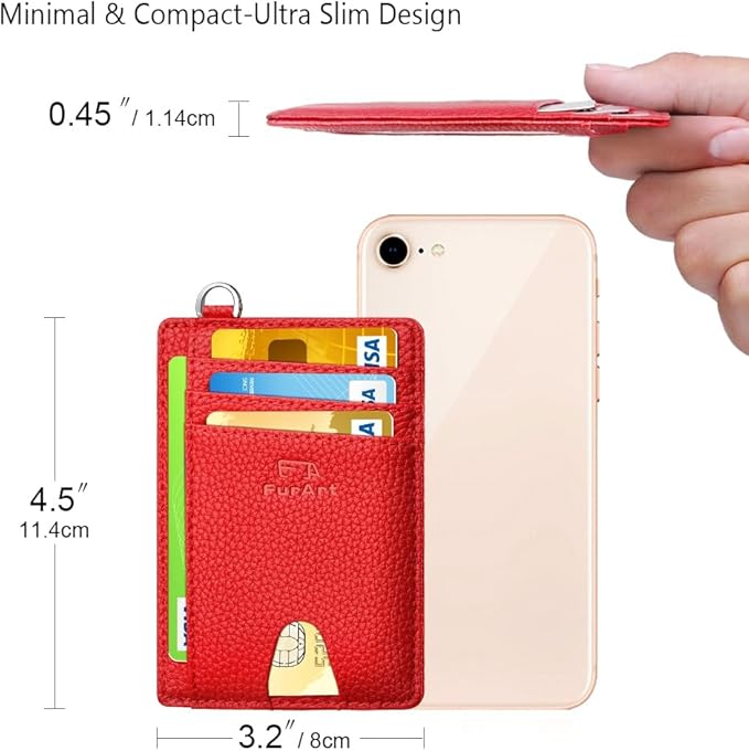 FurArt Slim Minimalist Wallet, Front Pocket Wallets, RFID Blocking, Credit Card Holder for Men & Women