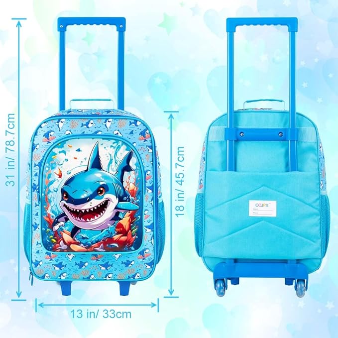 Kids Luggage for Boys Girls, Toddler Rolling Travel Carry on Suitcase with Wheels