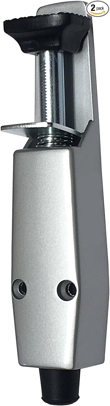 Pacific Doorware Heavy Duty Spring Loaded Step Down Push On Door Holder/Stopper (2, Aluminum)