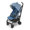 UPPAbaby G-Luxe Umbrella Stroller/Lightweight Design for Easy Travel/One-Step Fold + Recline/XL Basket + Canopy/Cup Holder Included/Charlotte (Coast Blue Mélange/Carbon Frame)