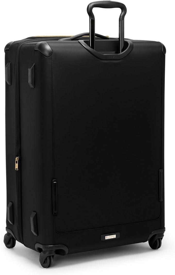 TUMI - Voyageur Leger 4 Wheeled Luggage - Women's Lightweight and Spacious, Sleek Silhouette, Durable Premium Suitcase - 29" Extended Trip Expandable Packing Case, Black with Gold Hardware