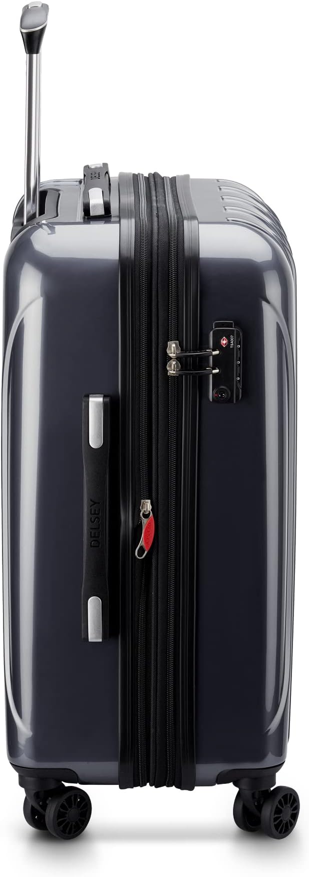 DELSEY PARIS Helium Aero Hardside Expandable Luggage with Spinner Wheels, Titanium, Carry-On 21 Inch