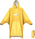 ANYOO Hooded Rain Poncho for Adults Waterproof Lightweight Rain Coat for Men Women Reusable Rain Jacket for Emergency Outdoor