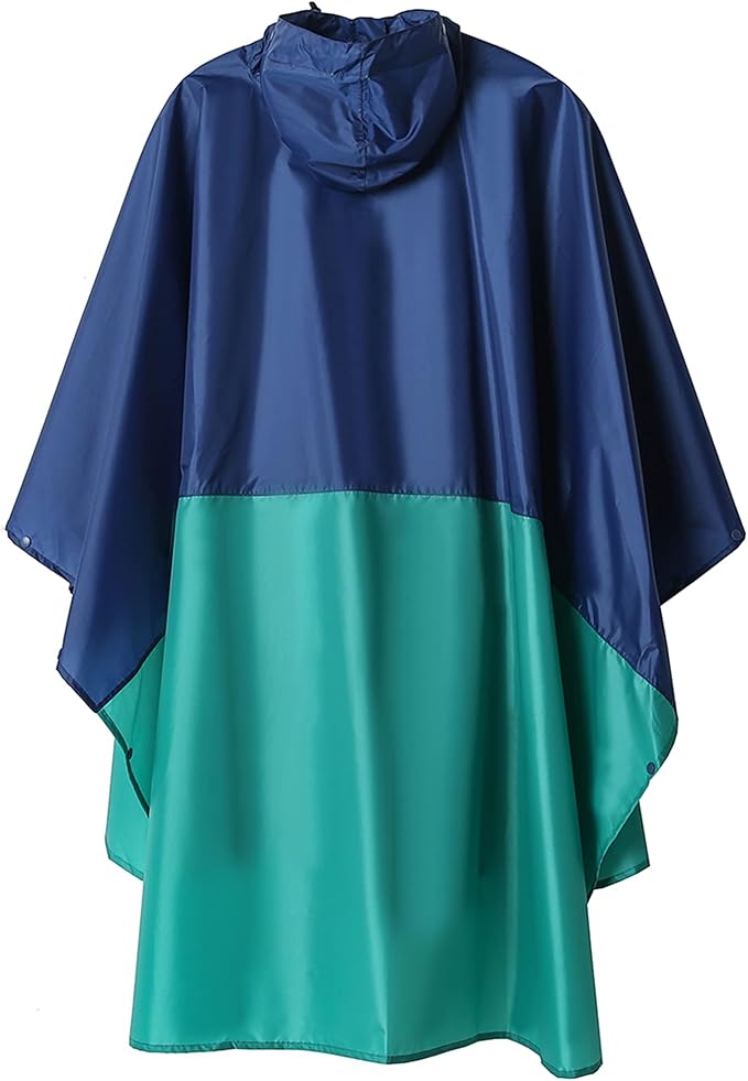 SaphiRose Unisex Rain Poncho Raincoat Hooded for Adults Women with Pockets
