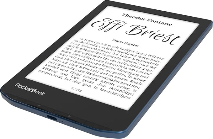 PocketBook Verse Pro E-Reader Waterproof | Eye-Friendly 6'' E-Ink Carta™ HD Touchscreen | Audio-Book & E-Book Reader | Text-to-Speech Function | SMARTlight | 16GB | WiFi & Bluetooth | Azure