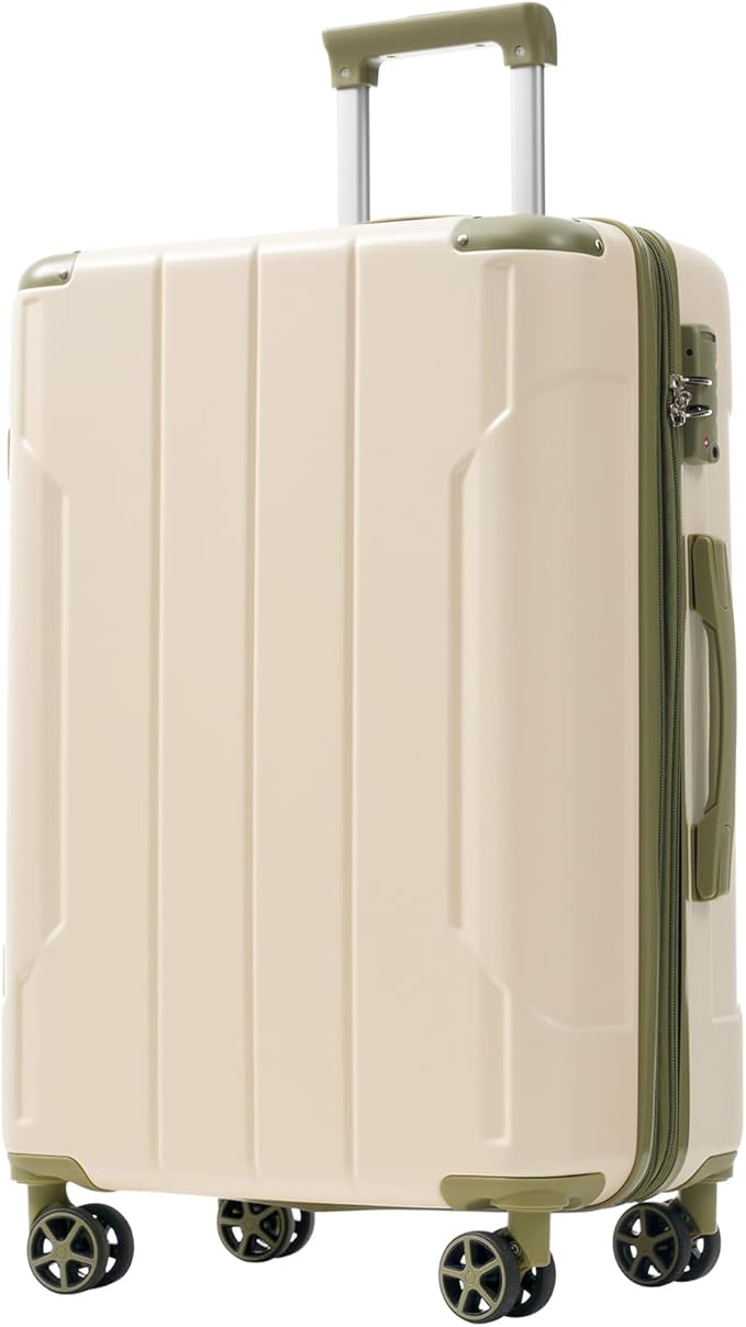 Merax 28 Inch Expandable Checked Luggage, Hardshell ABS Large Suitcase with Spinner Wheels, TSA Lock, Lightweight Travel Suitcase for Long Trips and Vacations
